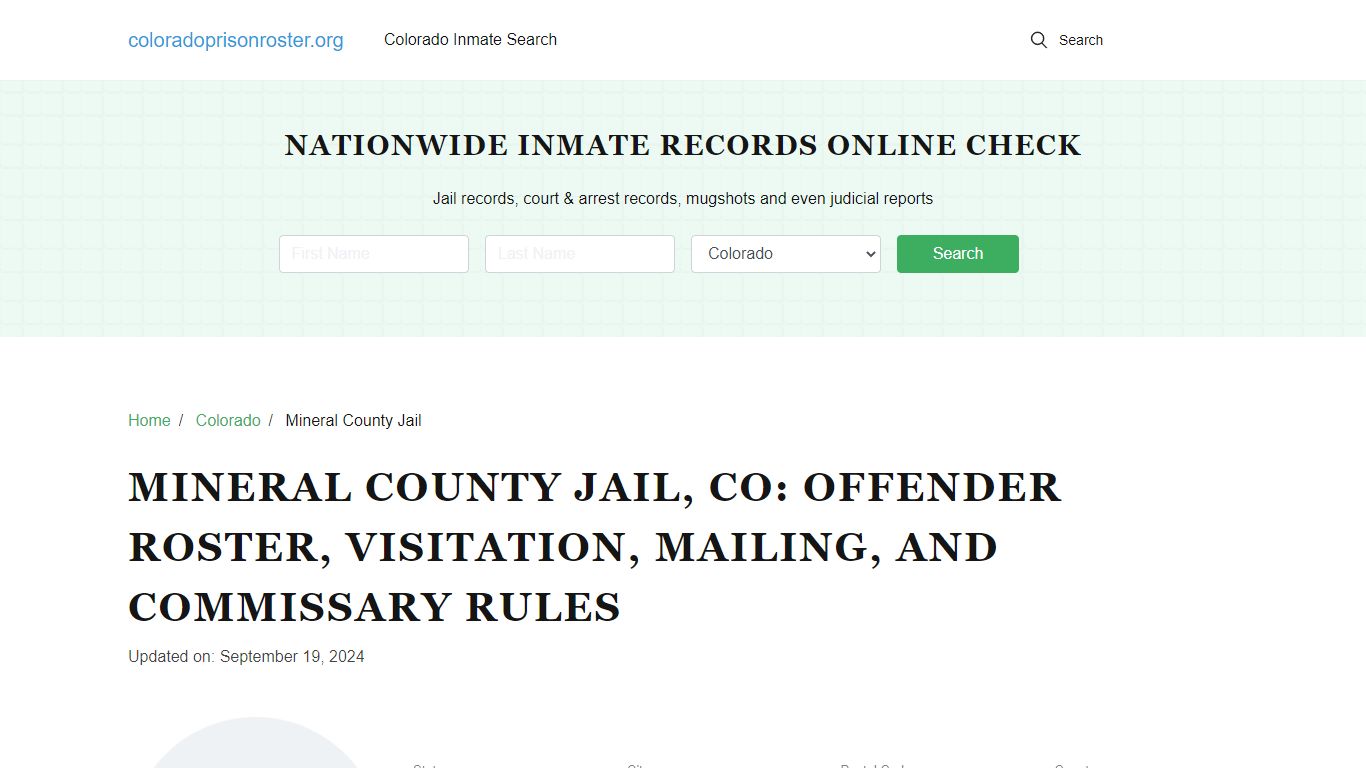 Mineral County Jail, CO: Inmate Lookup, Visitations, Contacts